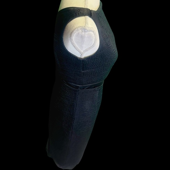 Marc Jacobs Vintage Black Wool & Silk Blend Textured Jacquard Midi Dress Size 0 - Picture 10 of 15